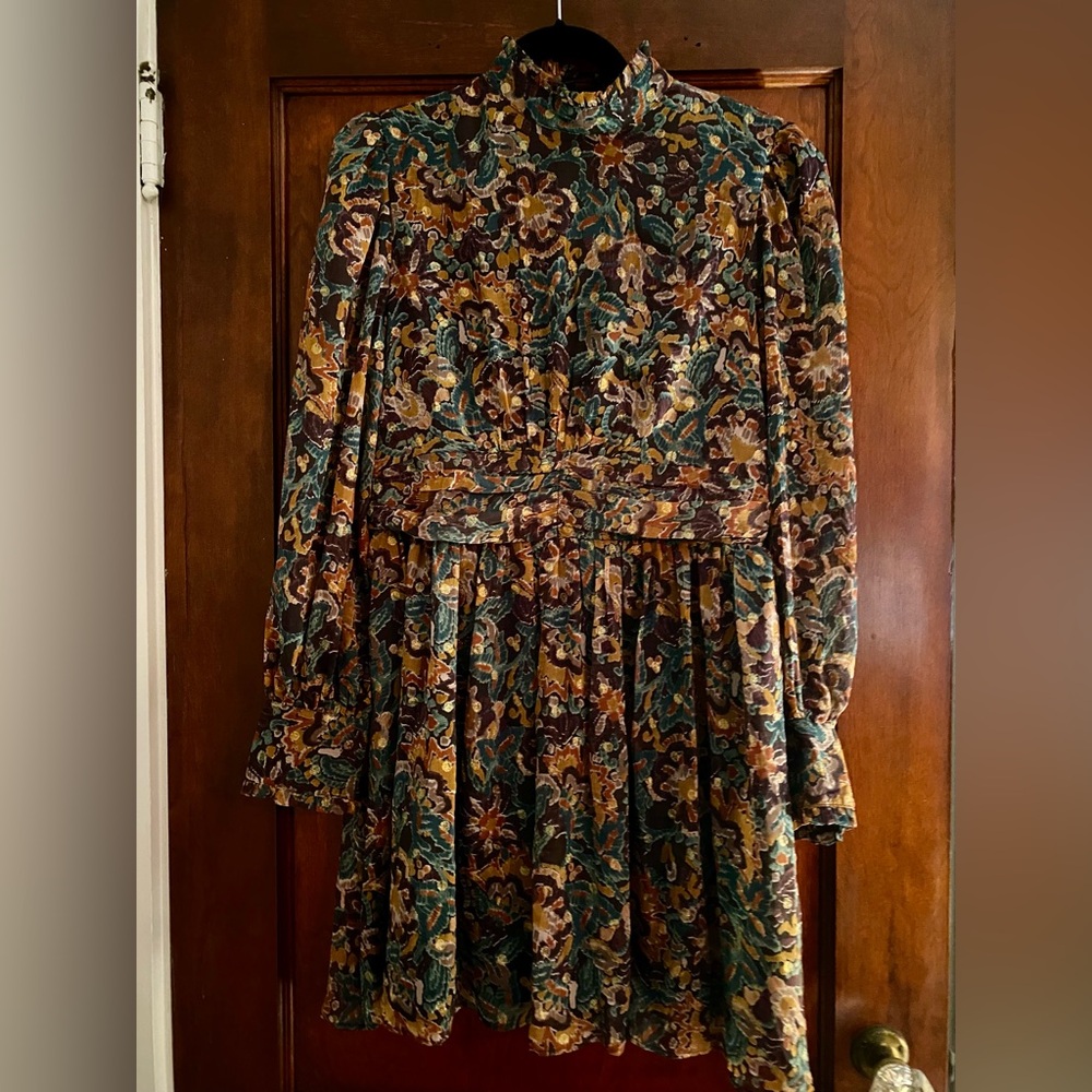Floral Long Sleeve Dress fitted